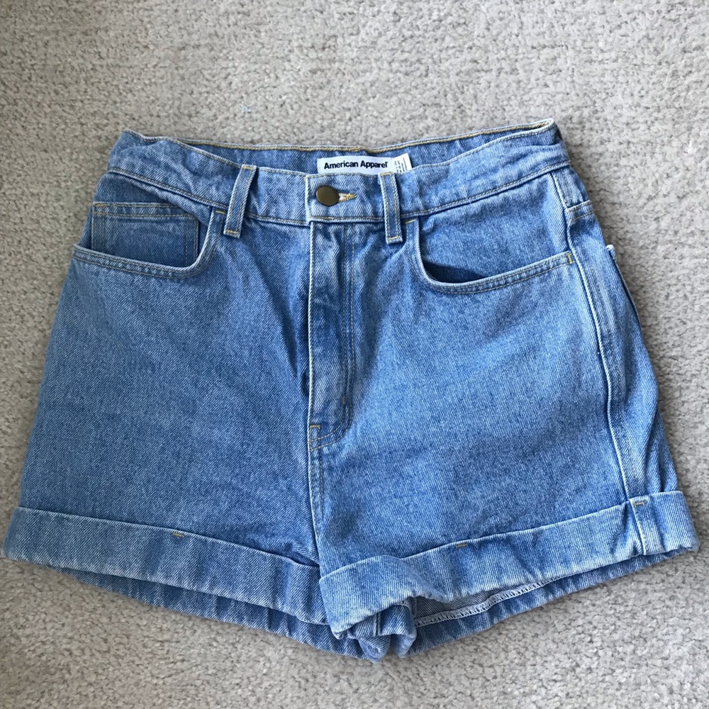 Denim mom shorts